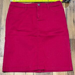 Style & Co. Bold Red Pencil Skirt